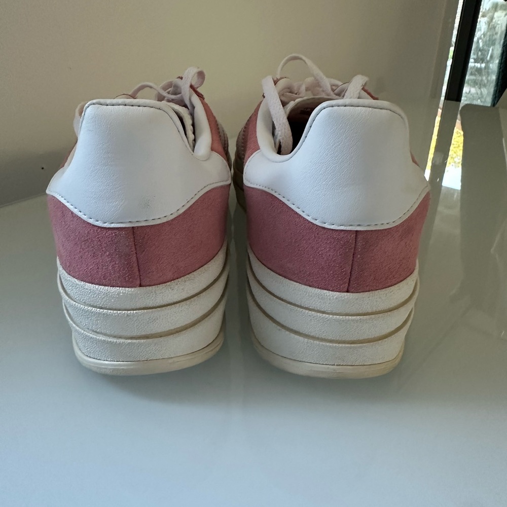 Adidas Gazelle Platform Bold Sneakers- Pink and White W's 11 - Picture 4 of 6